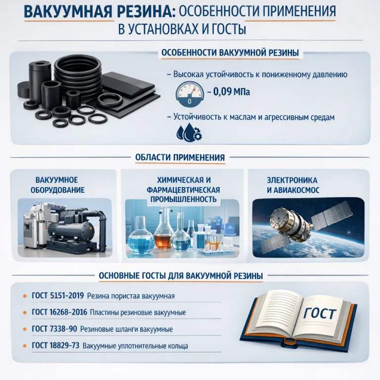 Вакуумная резина: особенности применения в установках и ГОСТы.